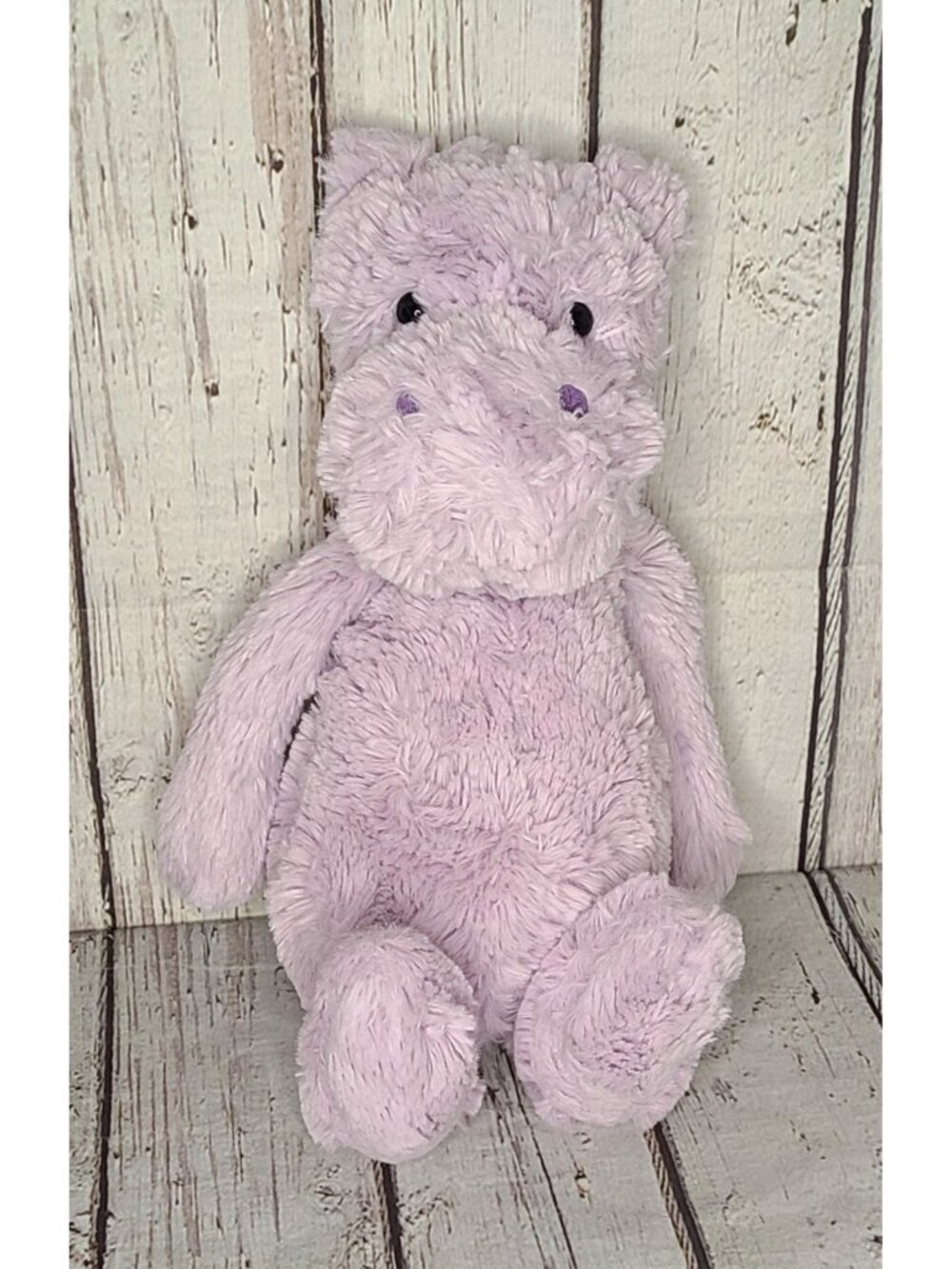12" Jellycat Bashful Lilac Hippo Medium Plush Toy Retired Purple, cut tush tags